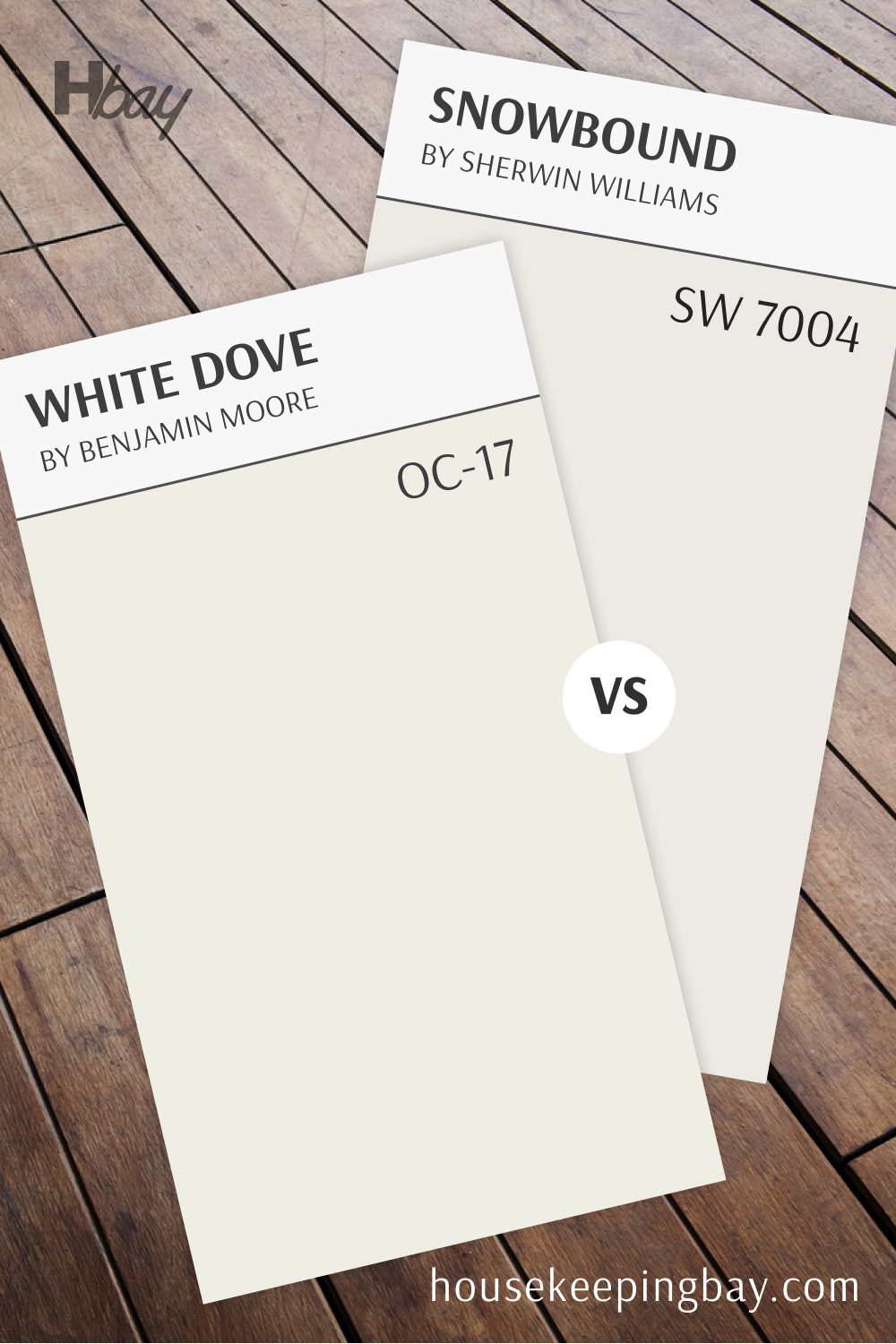 Snowbound SW 7004 vs White Dove OC-17 by Sherwin Williams