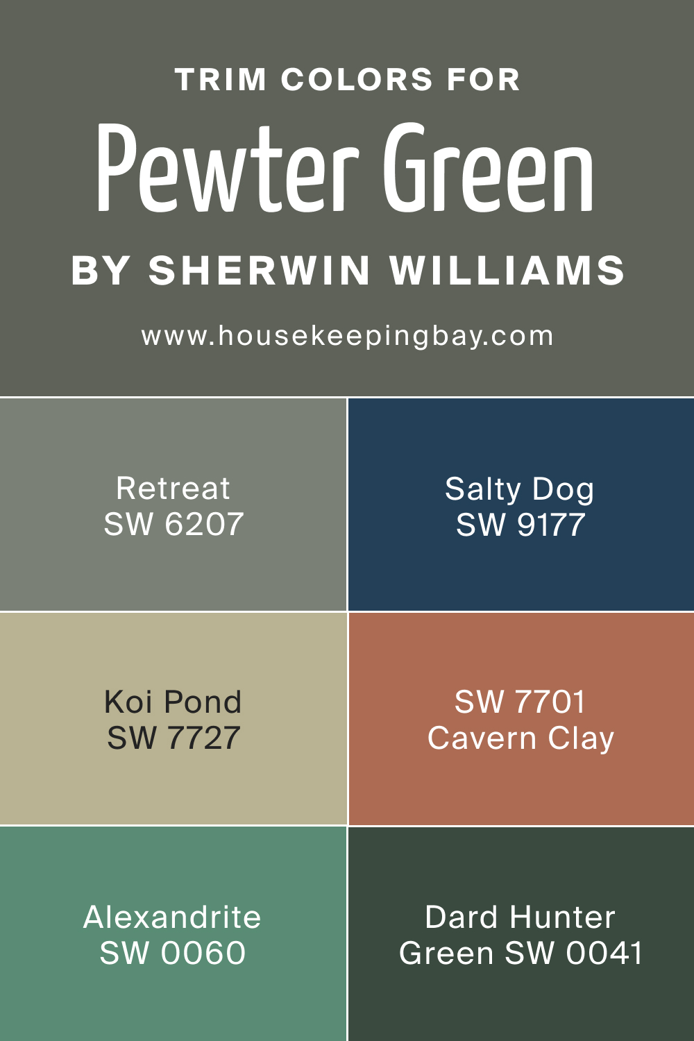 What Is the Best Trim Color of Pewter Green