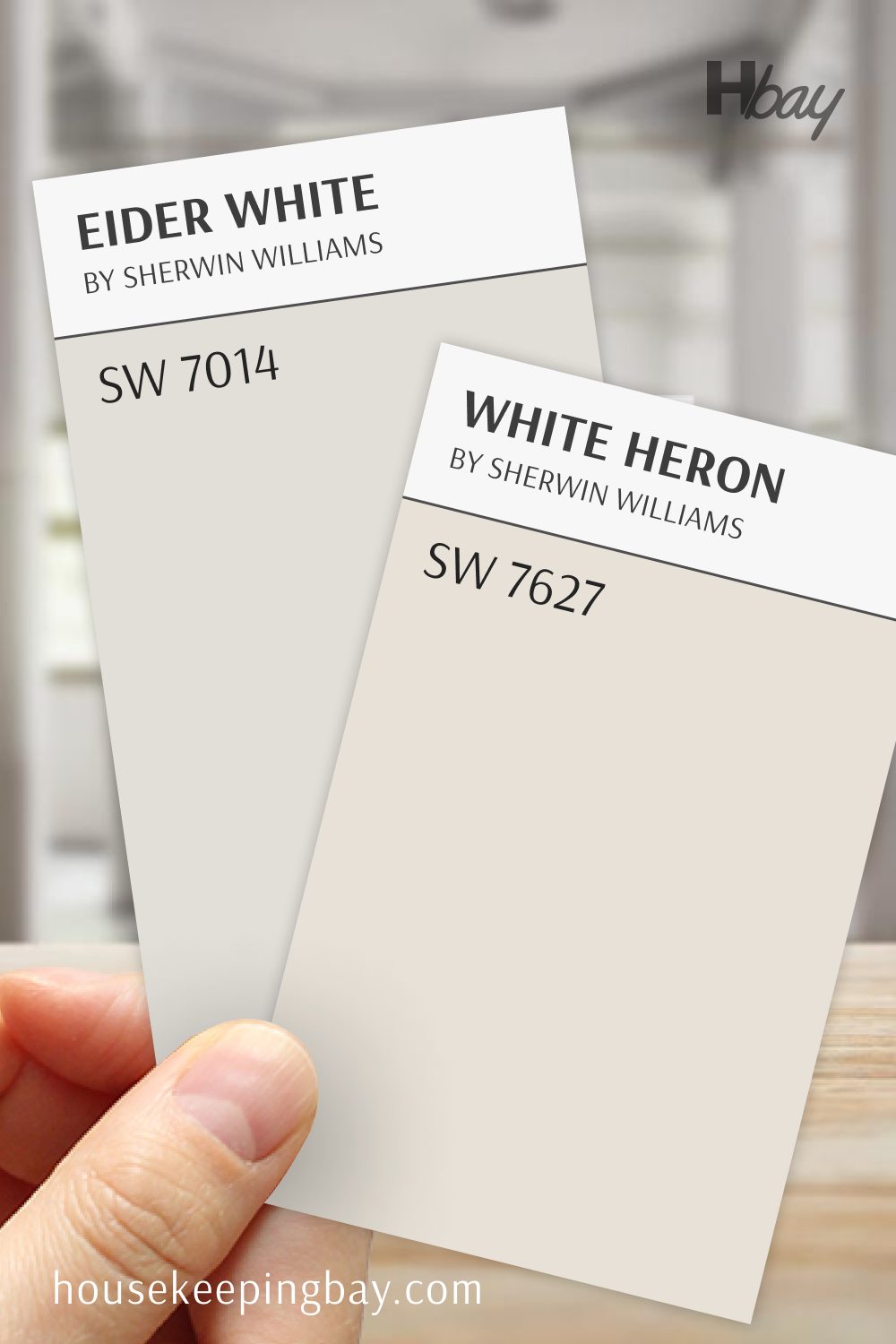 White Heron (OC-57) vs Eider White (SW 7014)