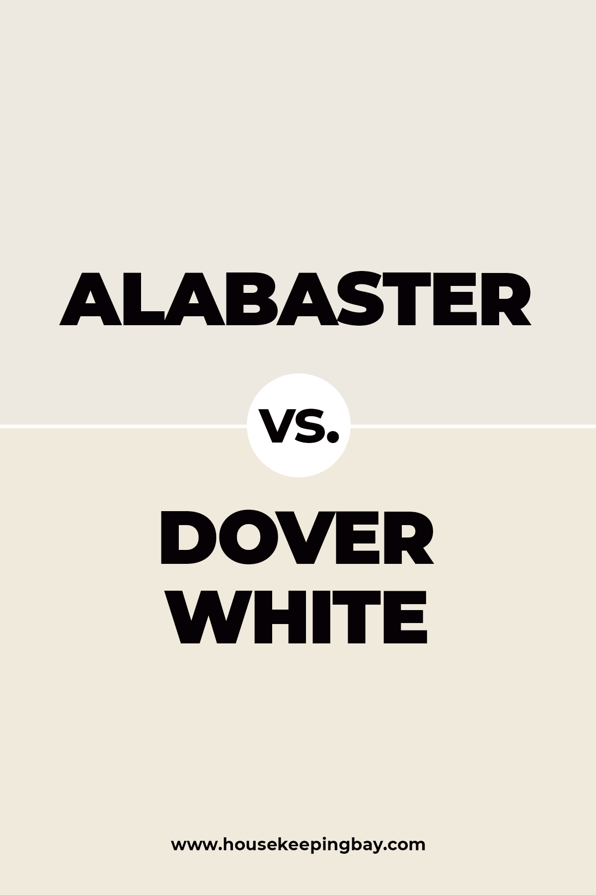Alabaster vs. Dover white