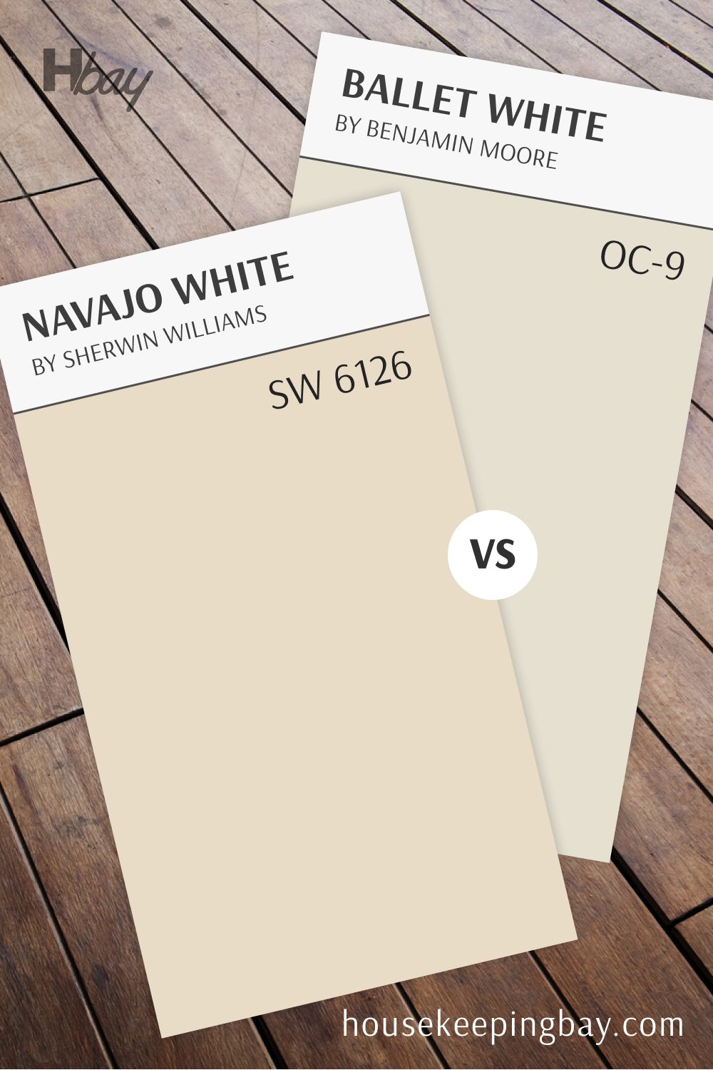 Ballet White (OC-9) vs Navajo White (SW 6126)