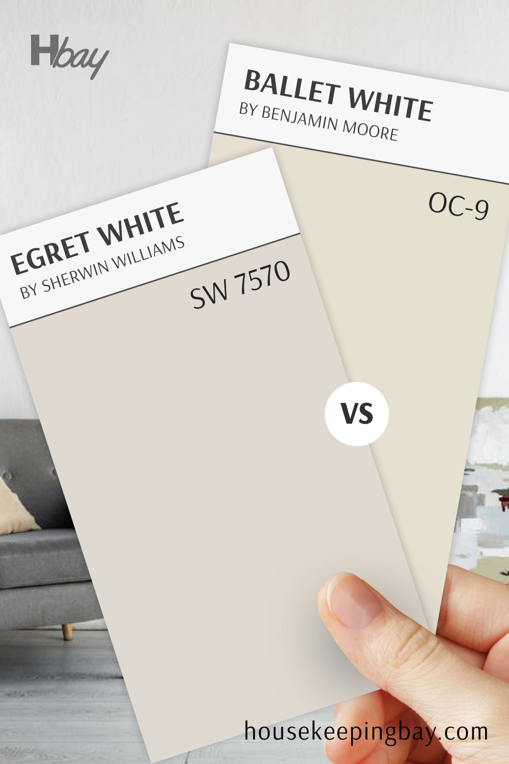 Egret White (SW 7570) vs Ballet White (OC-9)