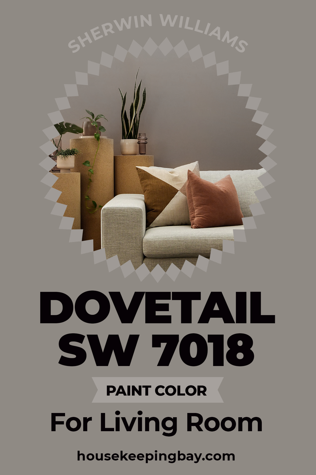 Sherwin Williams Dovetail Paint Color for living room