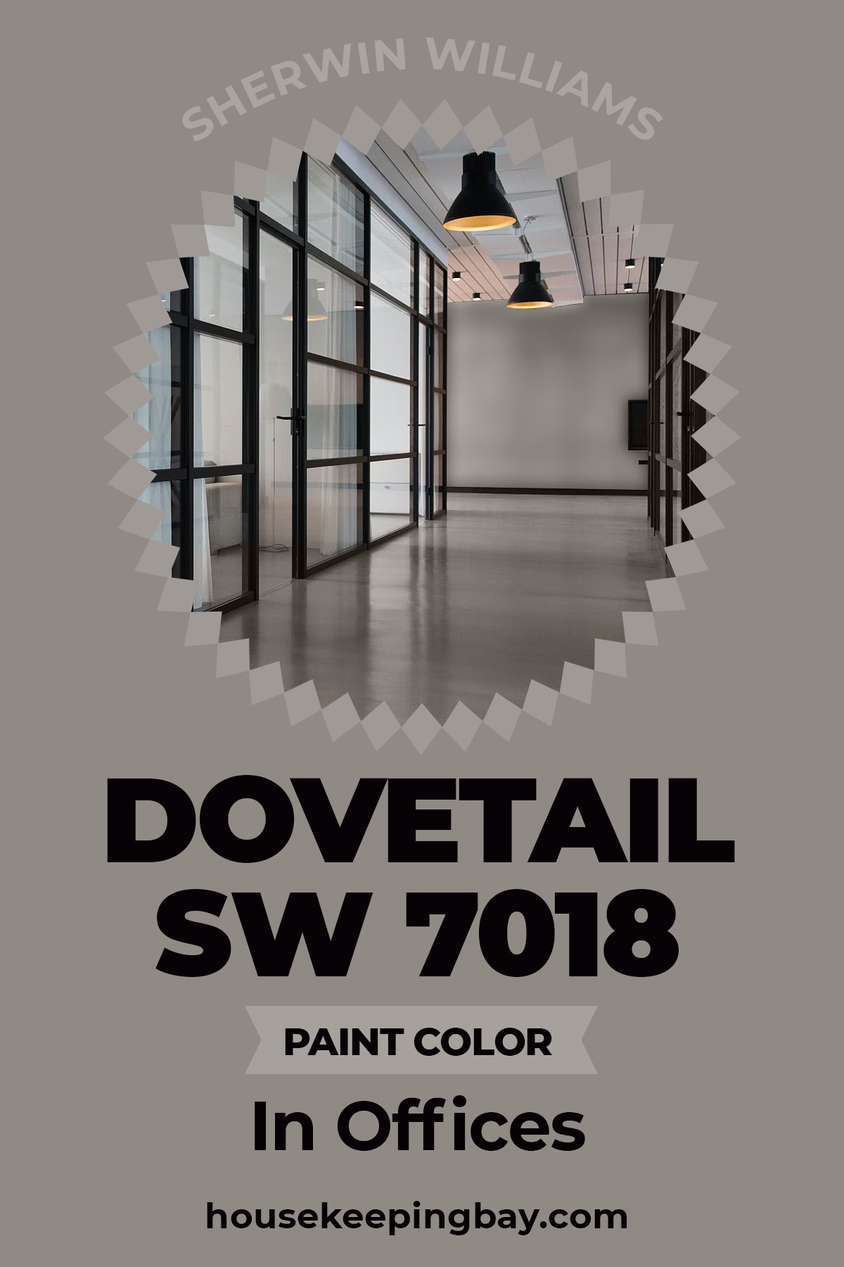 Sherwin Williams Dovetail Paint Color in offices