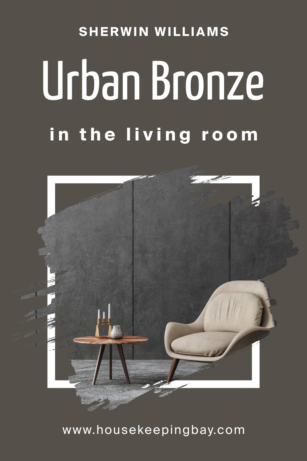 Sherwin Williams Urban Bronze Paint Color for living room