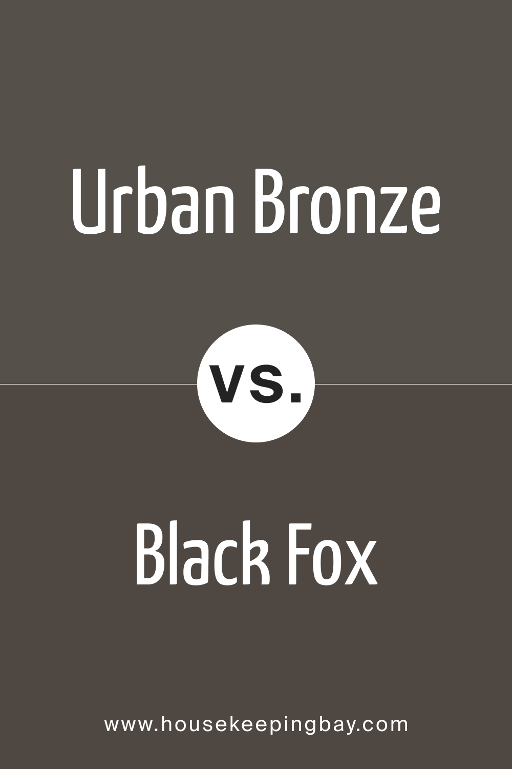 Urban Bronze Paint Color vs Black fox