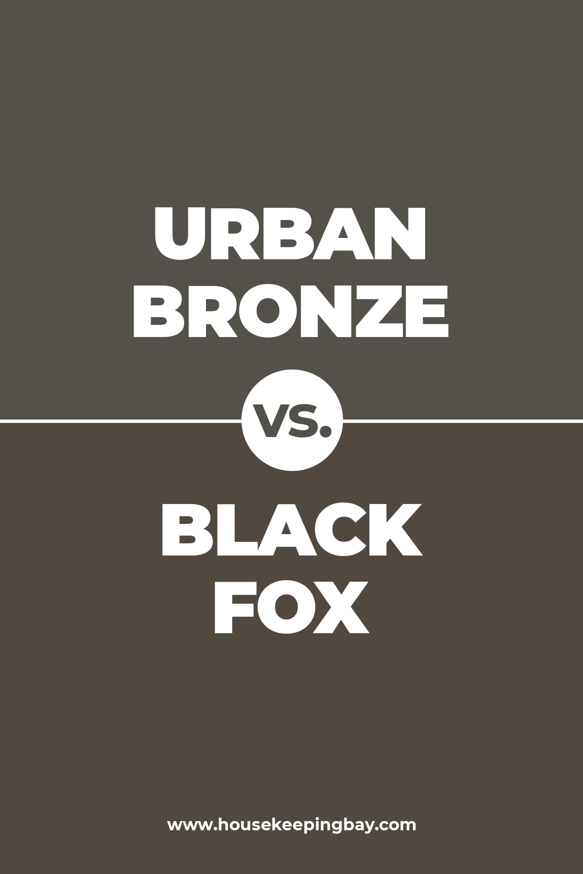 Urban Bronze Paint Color vs Black fox