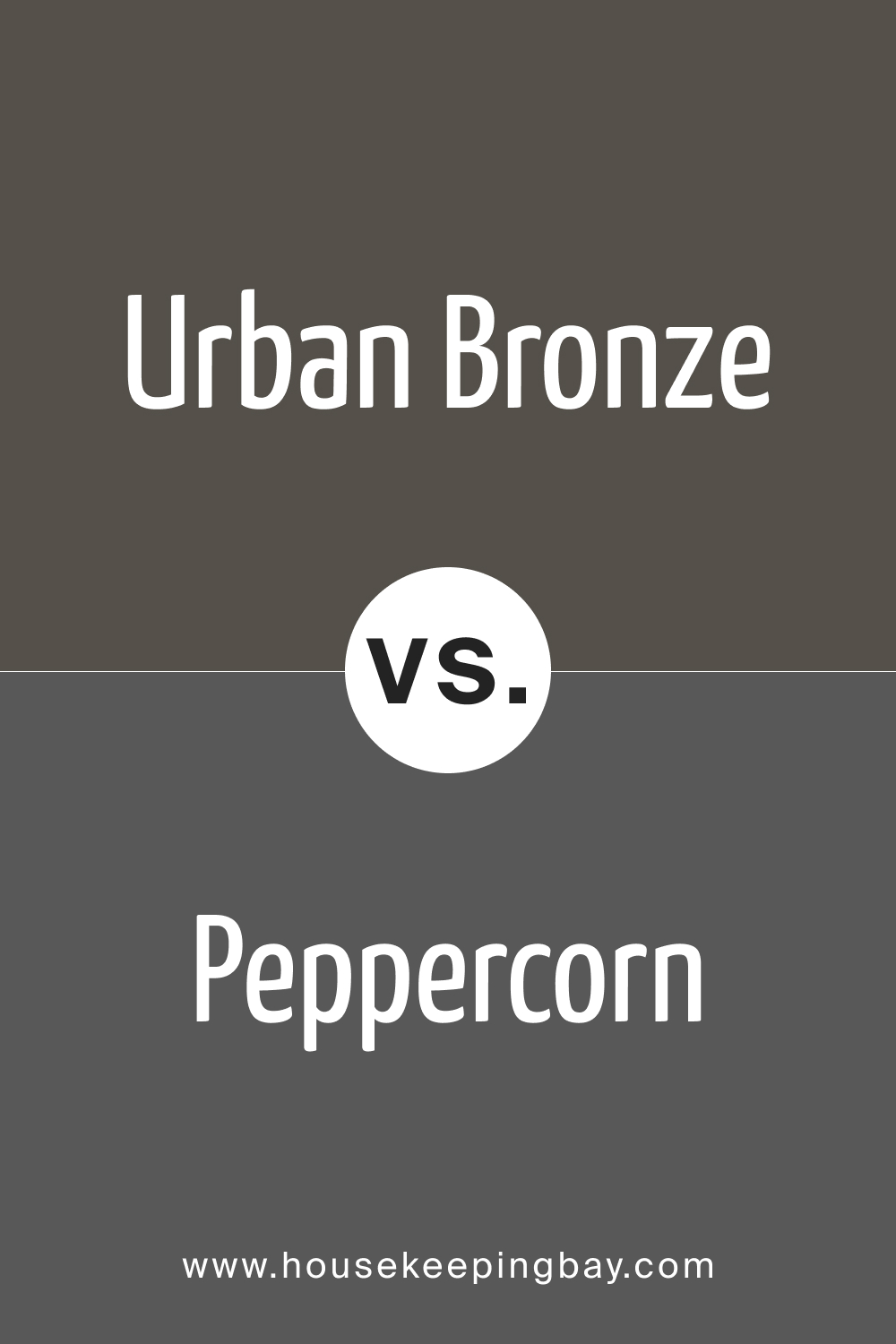 Urban Bronze Paint Color vs Peppercorn