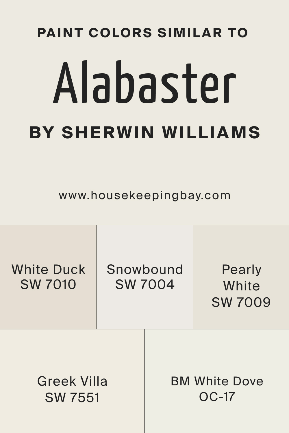 colors similar to alabaster by sherwin williams