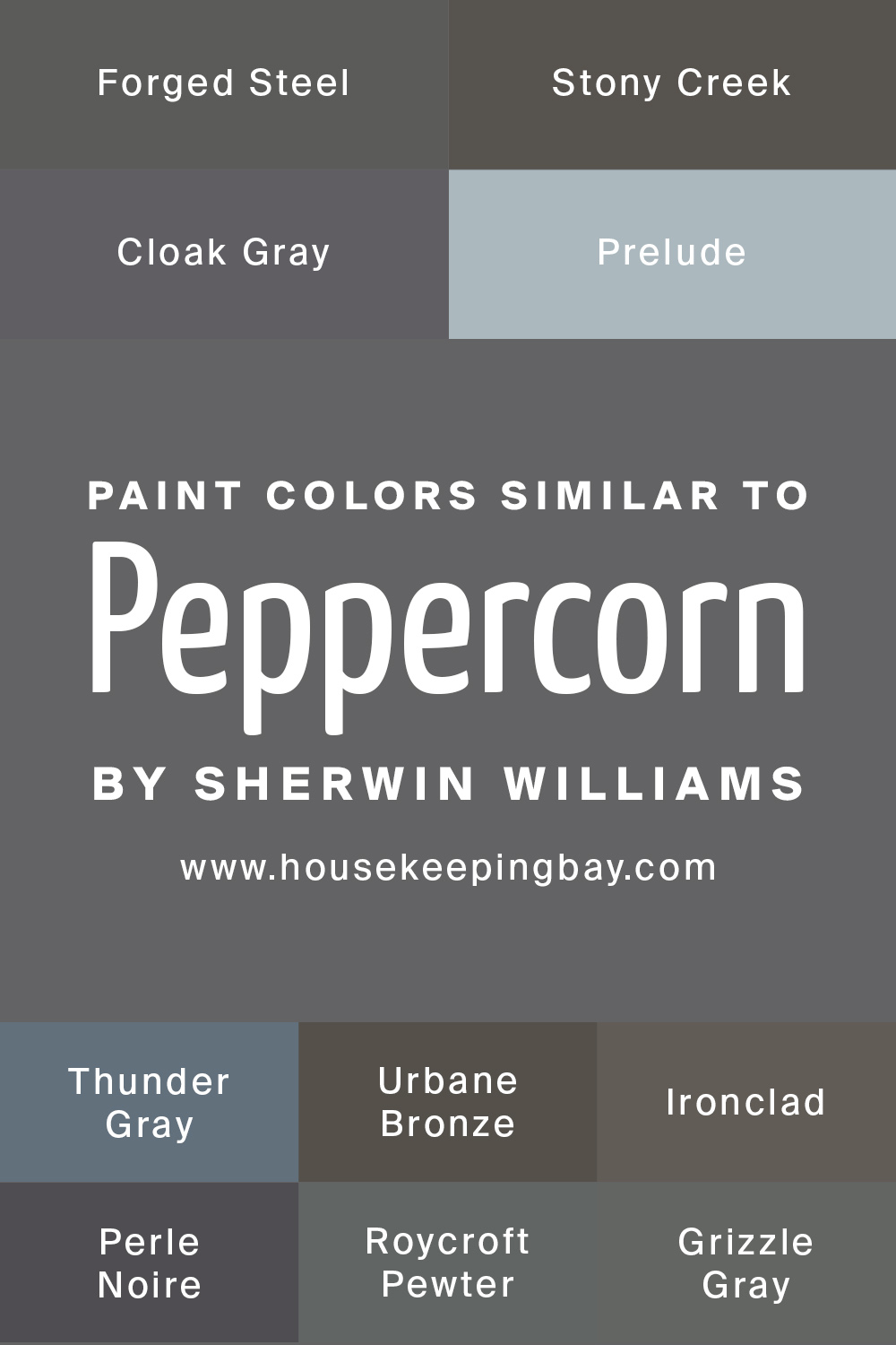paint colors similar to peppercorn by sherwin williams