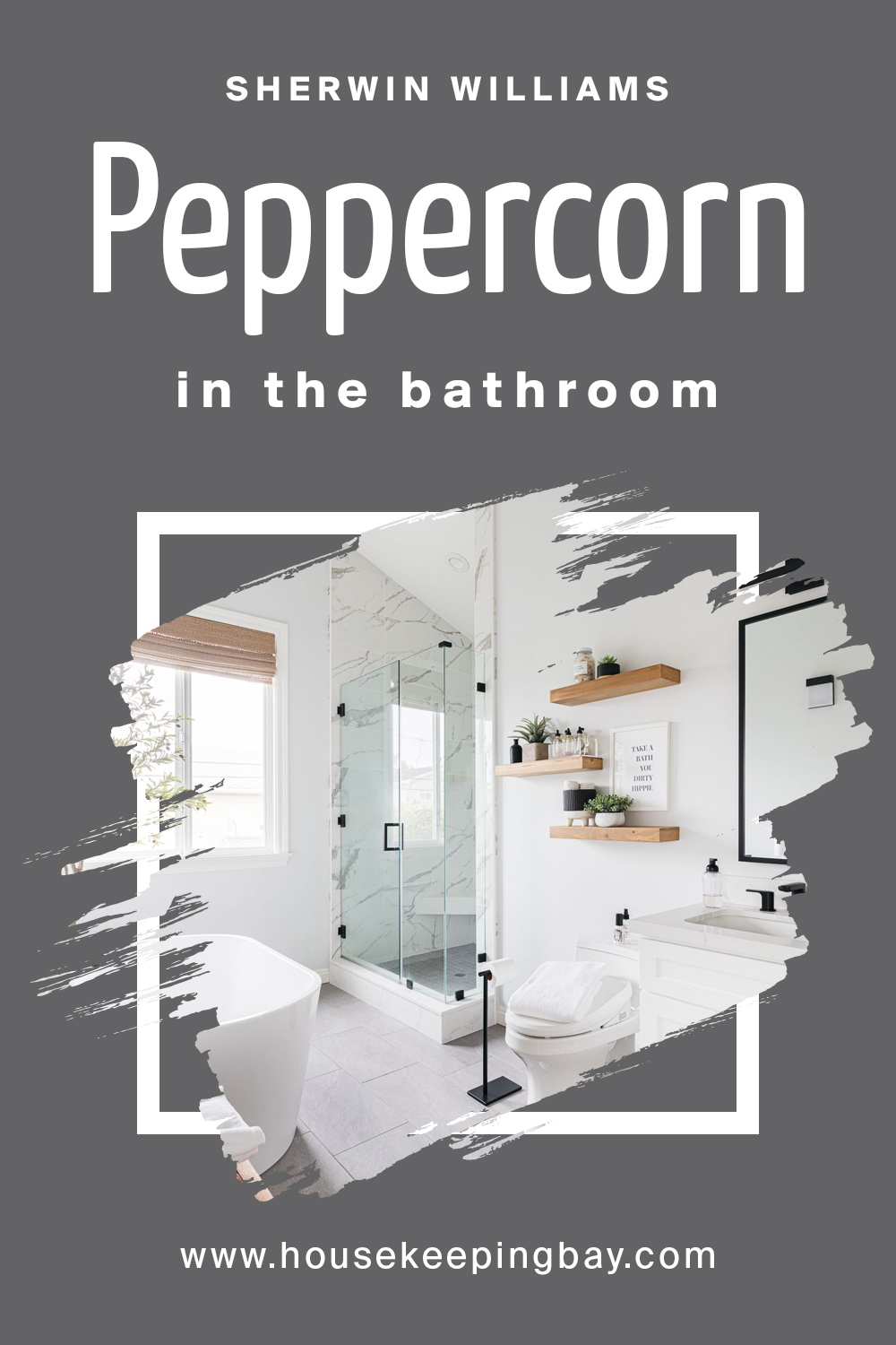 peppercorn by sherwin williams in the bathroom