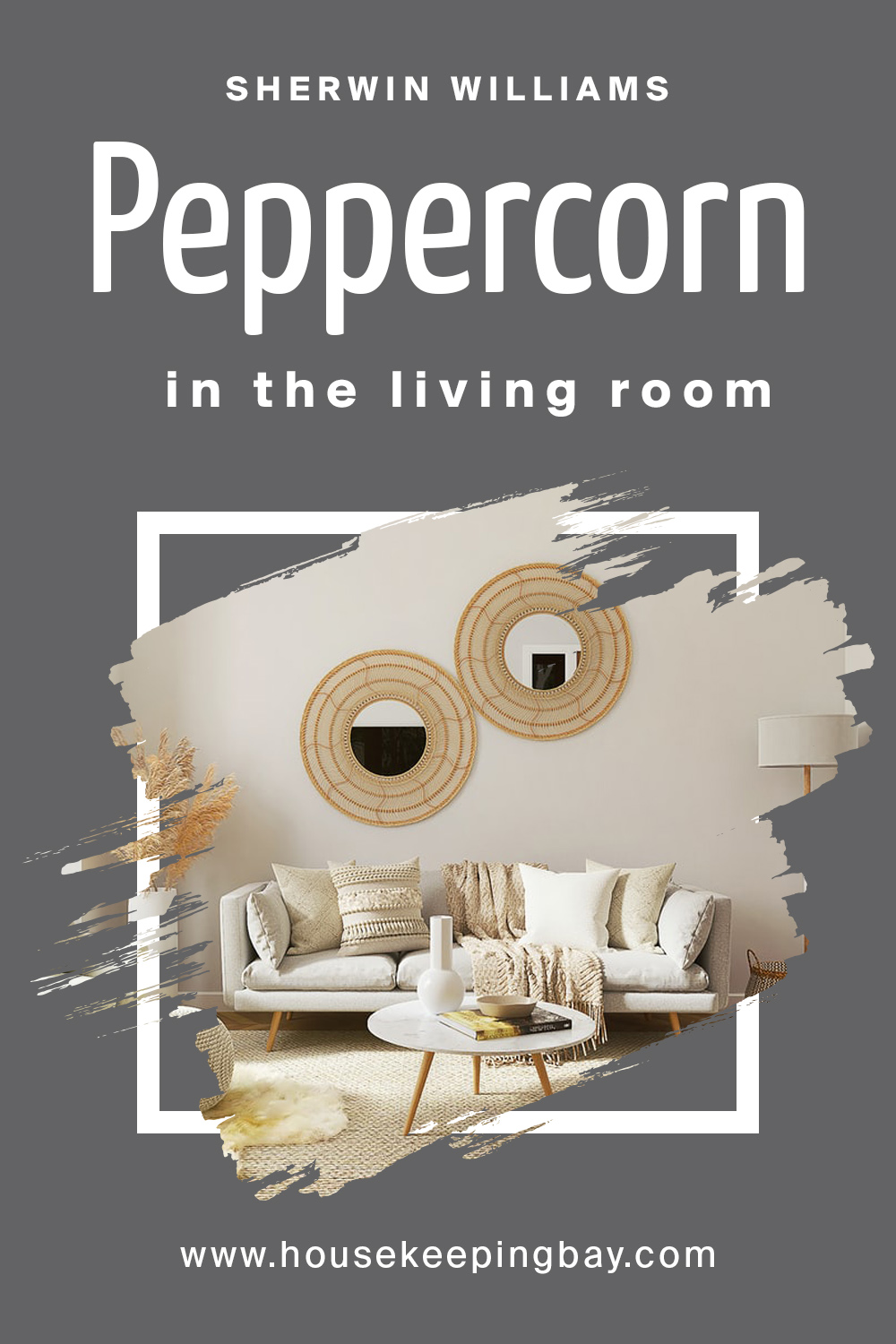 peppercorn by sherwin williams in the living room