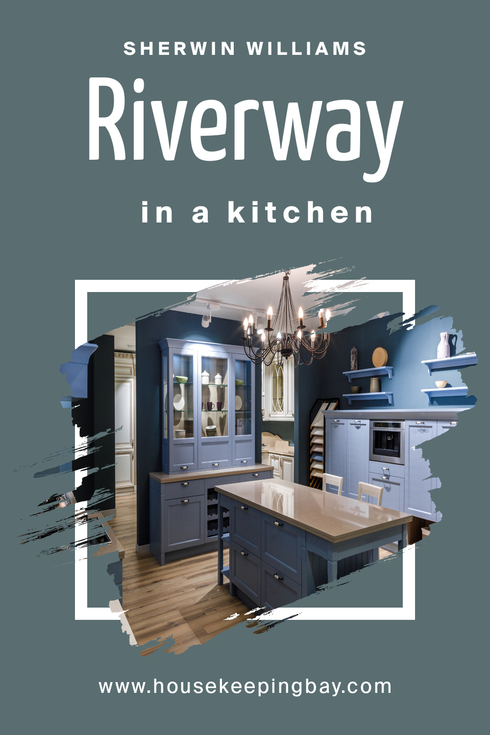 riverway by sherwin williams in a kitchen