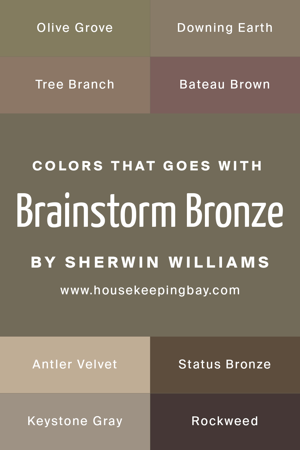 Colors that goes with Brainstorm Bronze