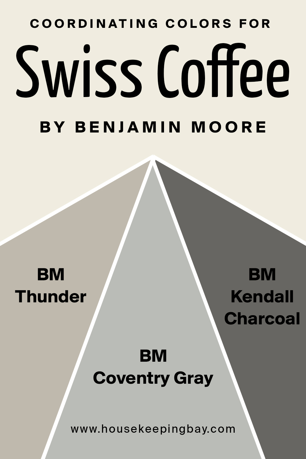 Coordinating Colors for Swiss Coffee by Benjamin Moore