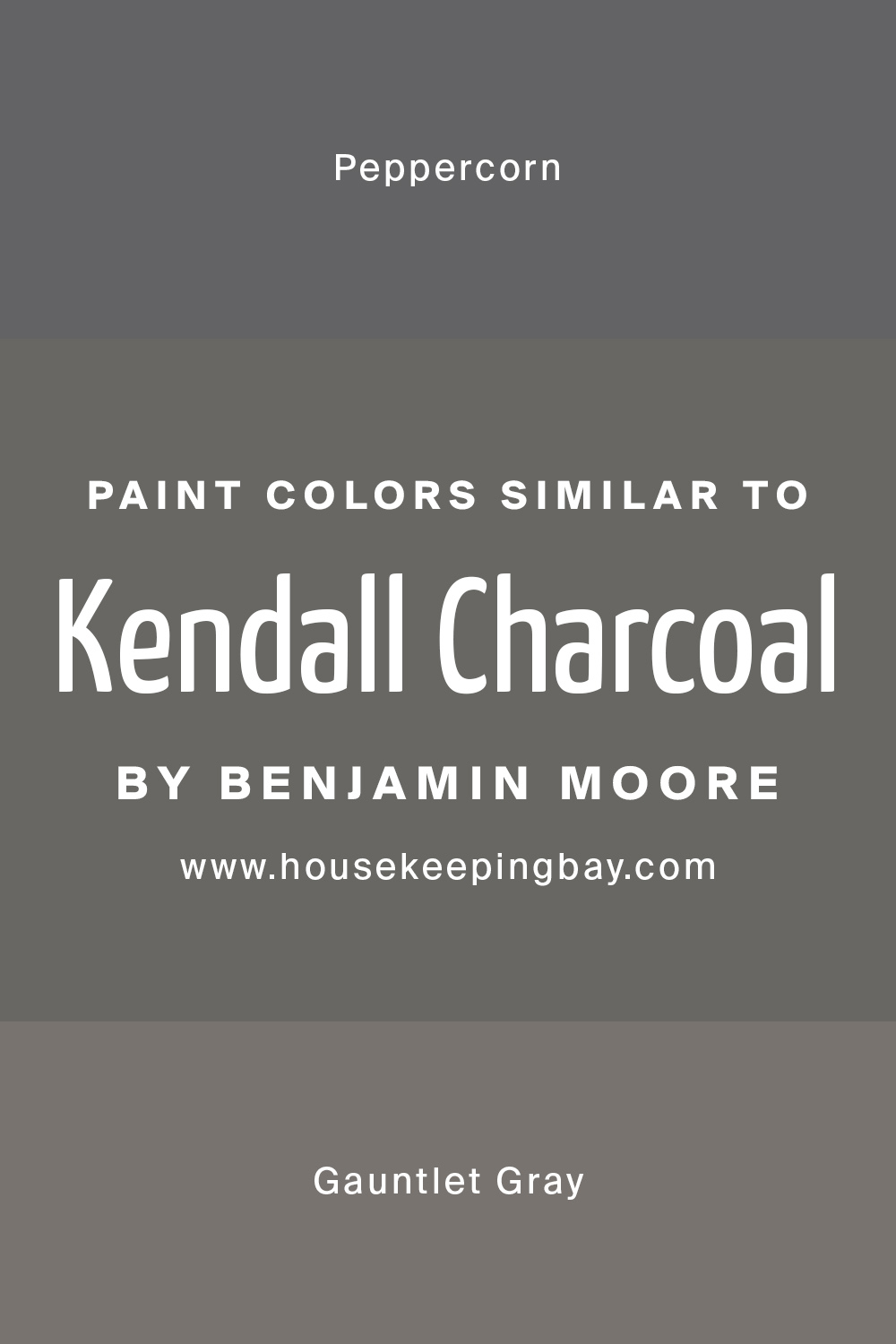 Kendall Charcoal HC-166 by Benjamin Moore - Housekeeping Bay