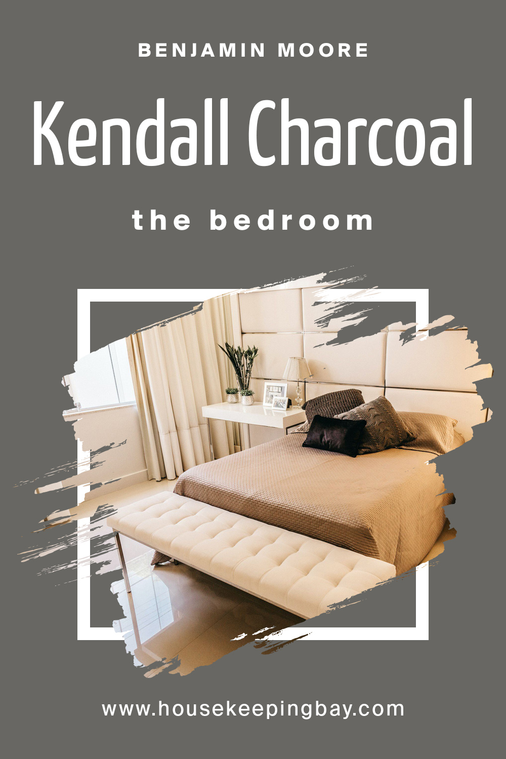 kendall charcoal in the bedroom