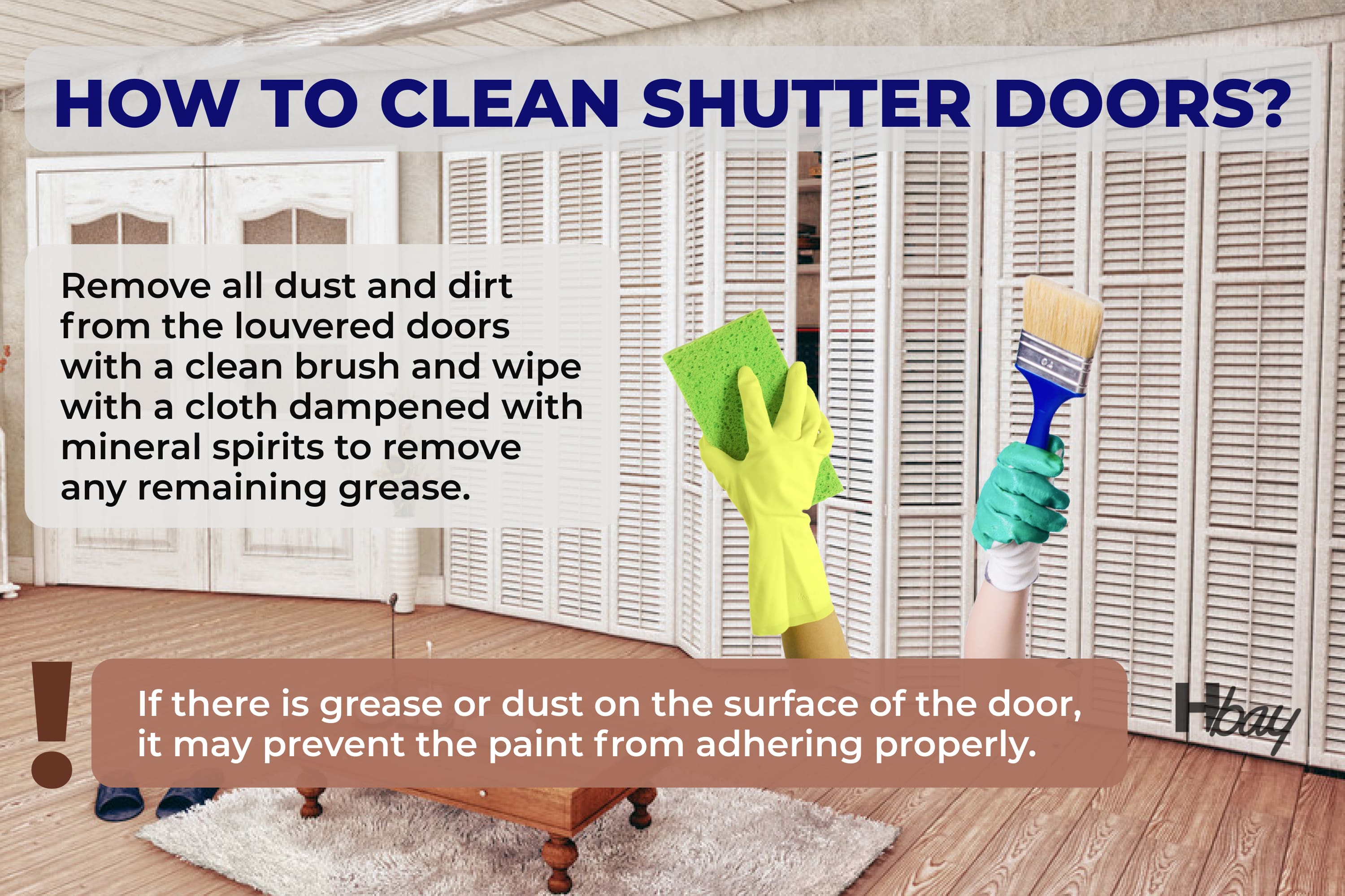 How to clean shutter doors