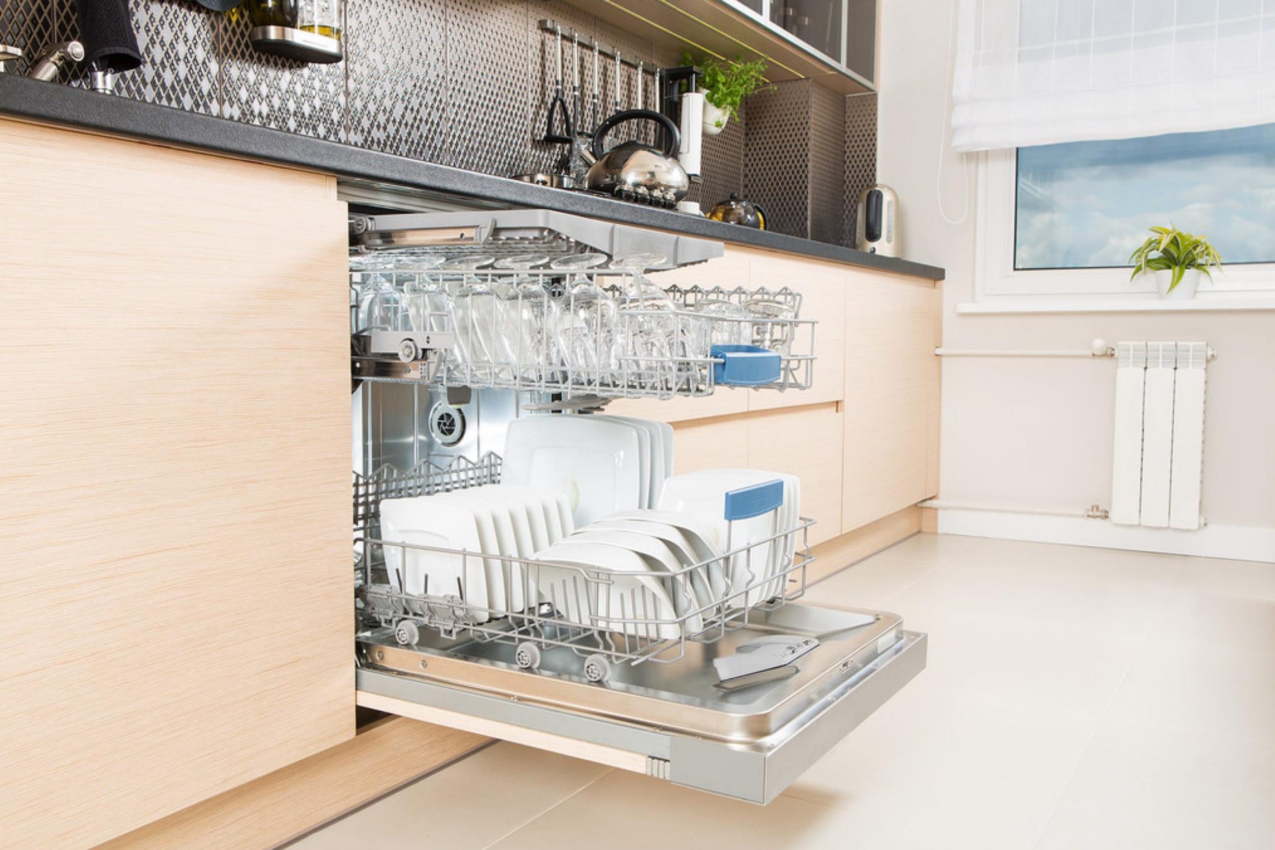 Use a Single Sink And a Compact Dishwasher