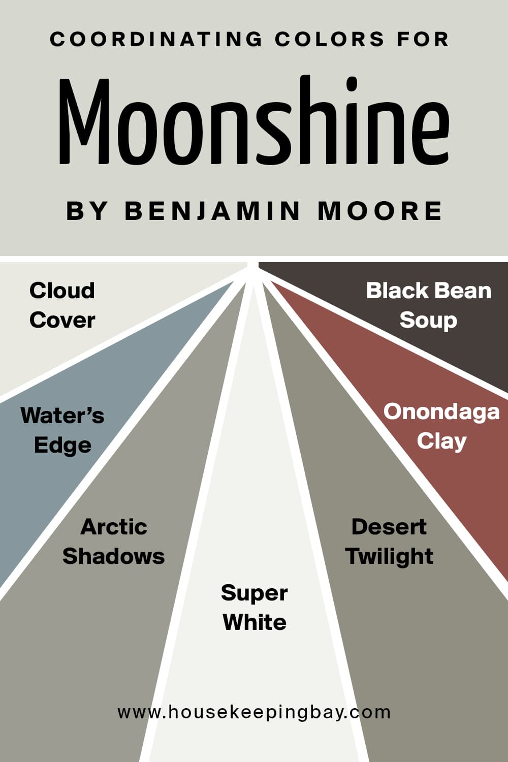 Coordinating Colors for Moonshine by Benjamin Moore