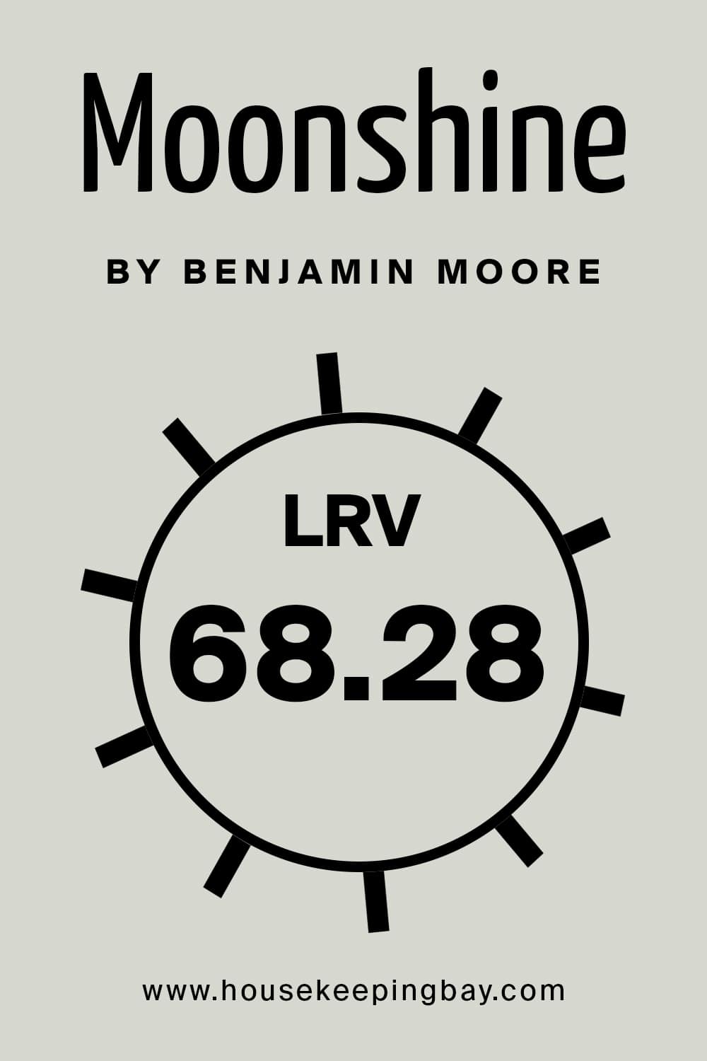 Moonshine by Benjamin Moore. LRV - 68.28