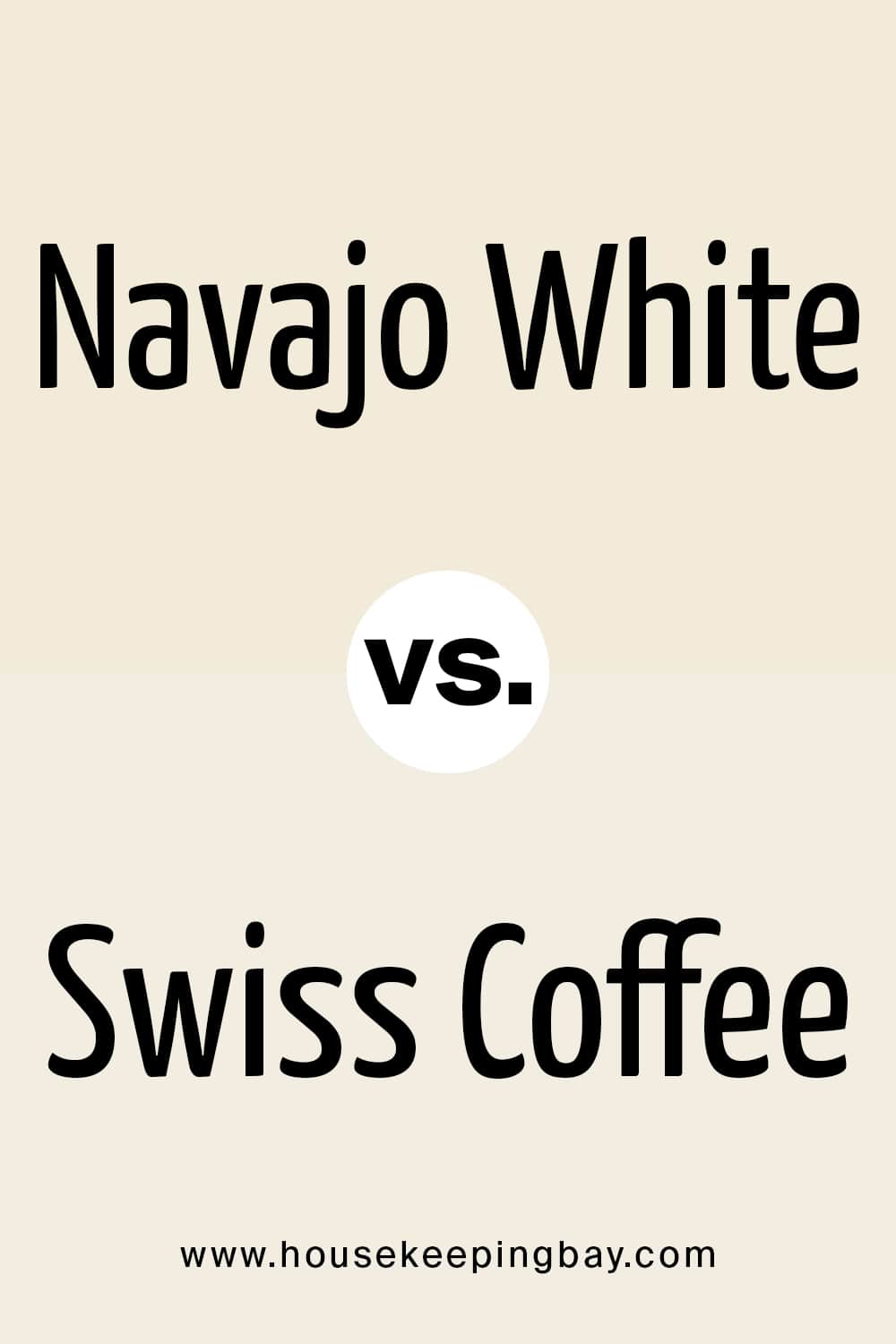 Navajo White vs Swiss Coffee