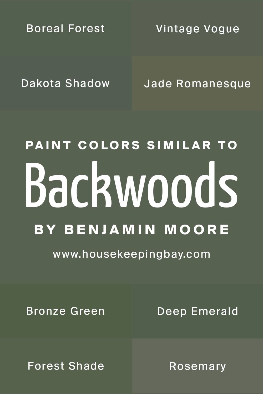 Paint Colors Similar to Backwoods by Benjamin Moore