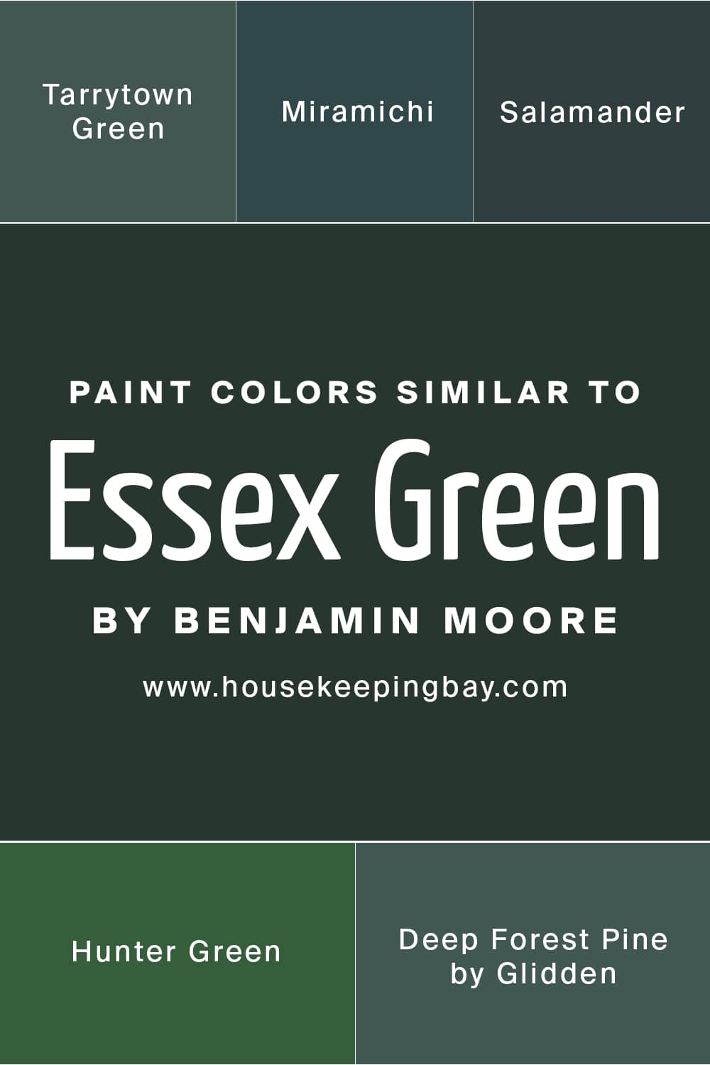 Paint Colors Similar to Essex Green by Benjamin Moore