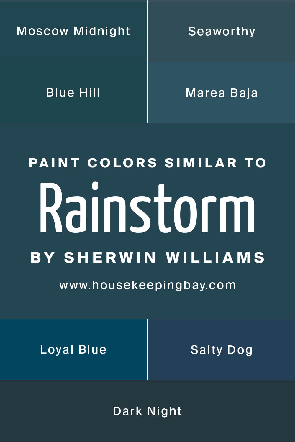Paint Colors Similar to Rainstorm by Sherwin Williams