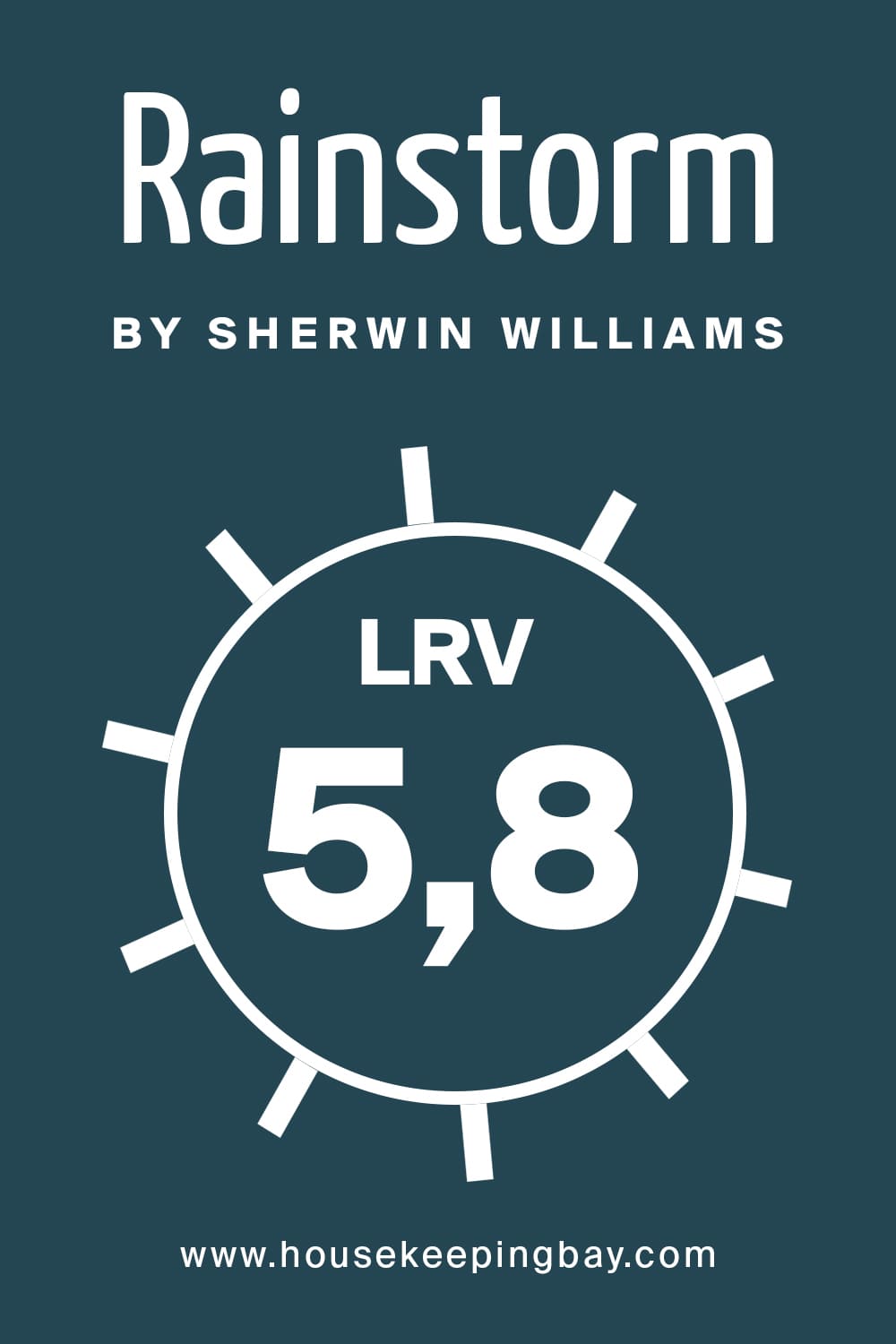 Rainstorm by Sherwin Williams. LRV - 5,8