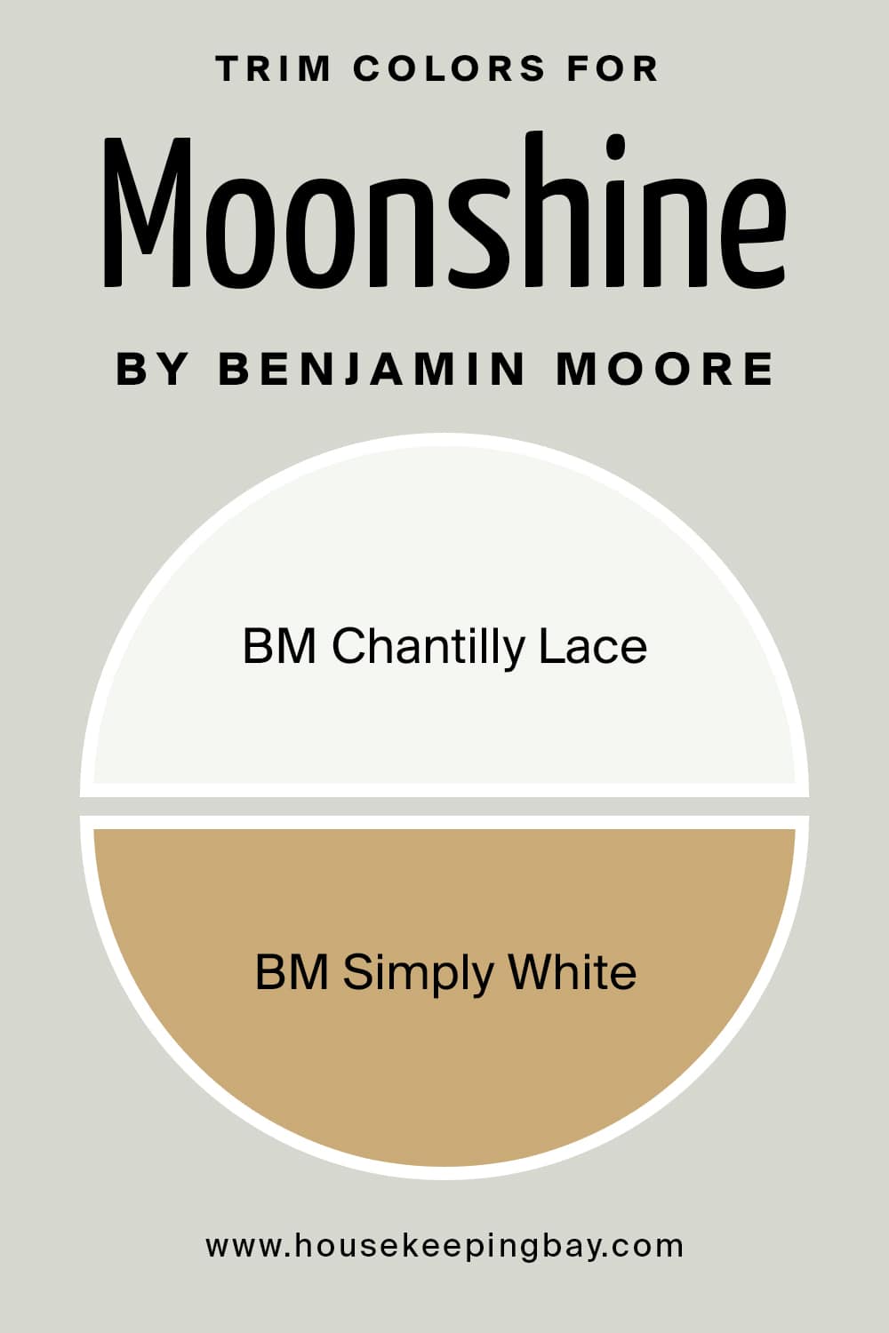 Trim Colors for Moonshine by Benjamin Moore