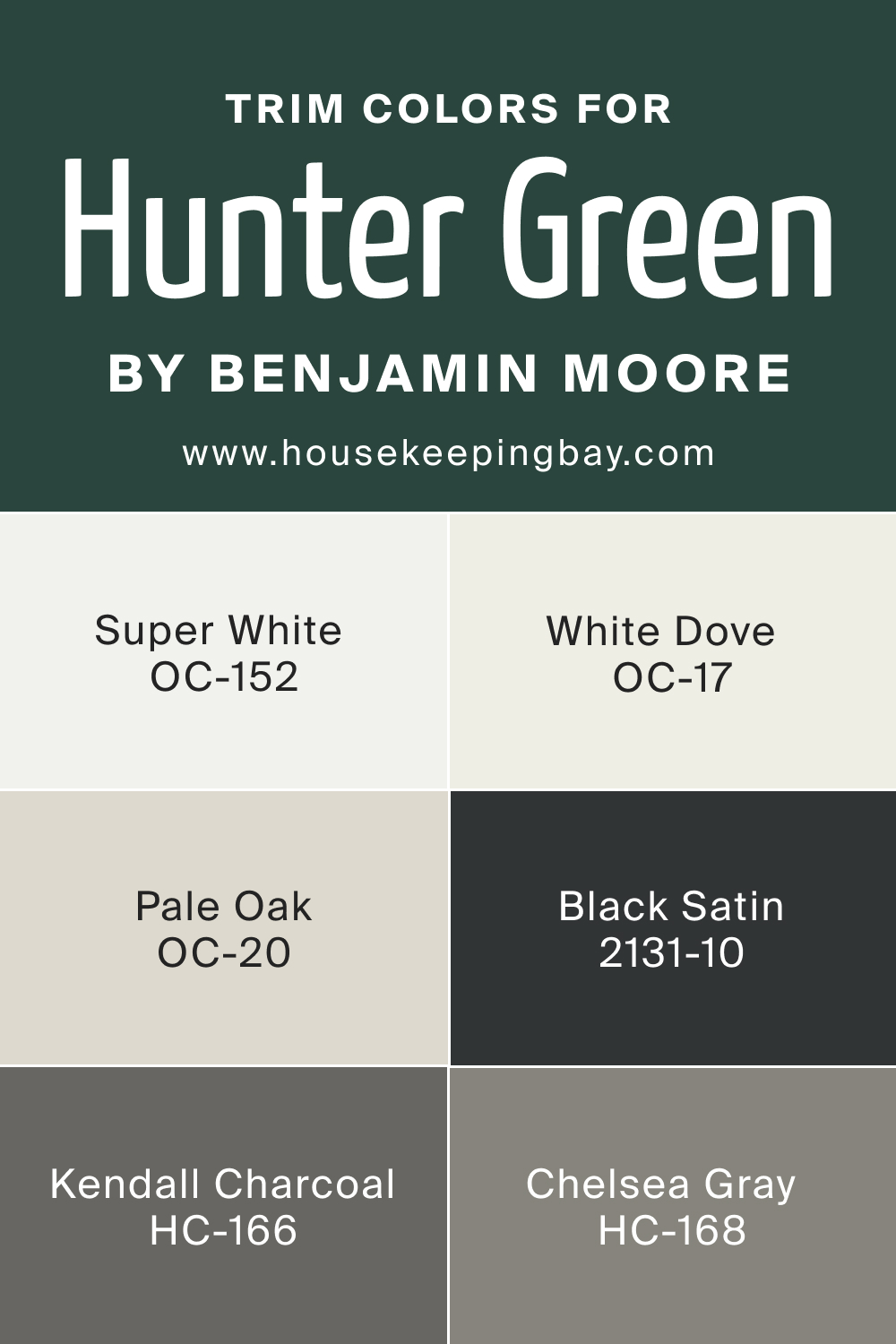 What Is the Best Trim Color For Hunter Green 2041-10