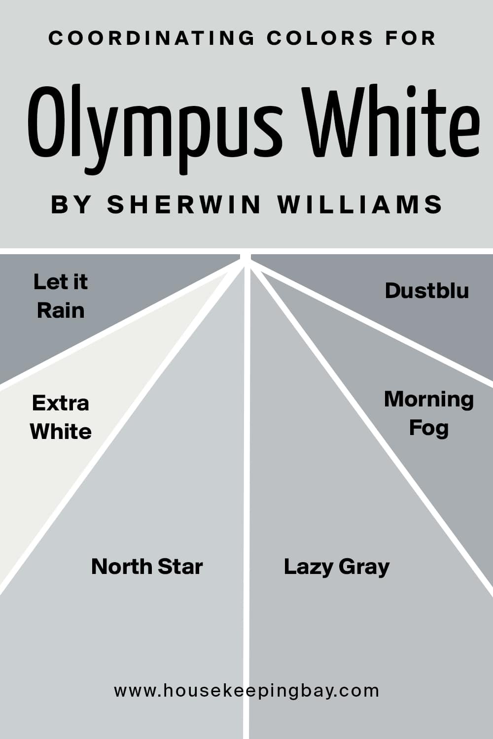 Coordinating Colors for Olympus White by Sherwin Williams