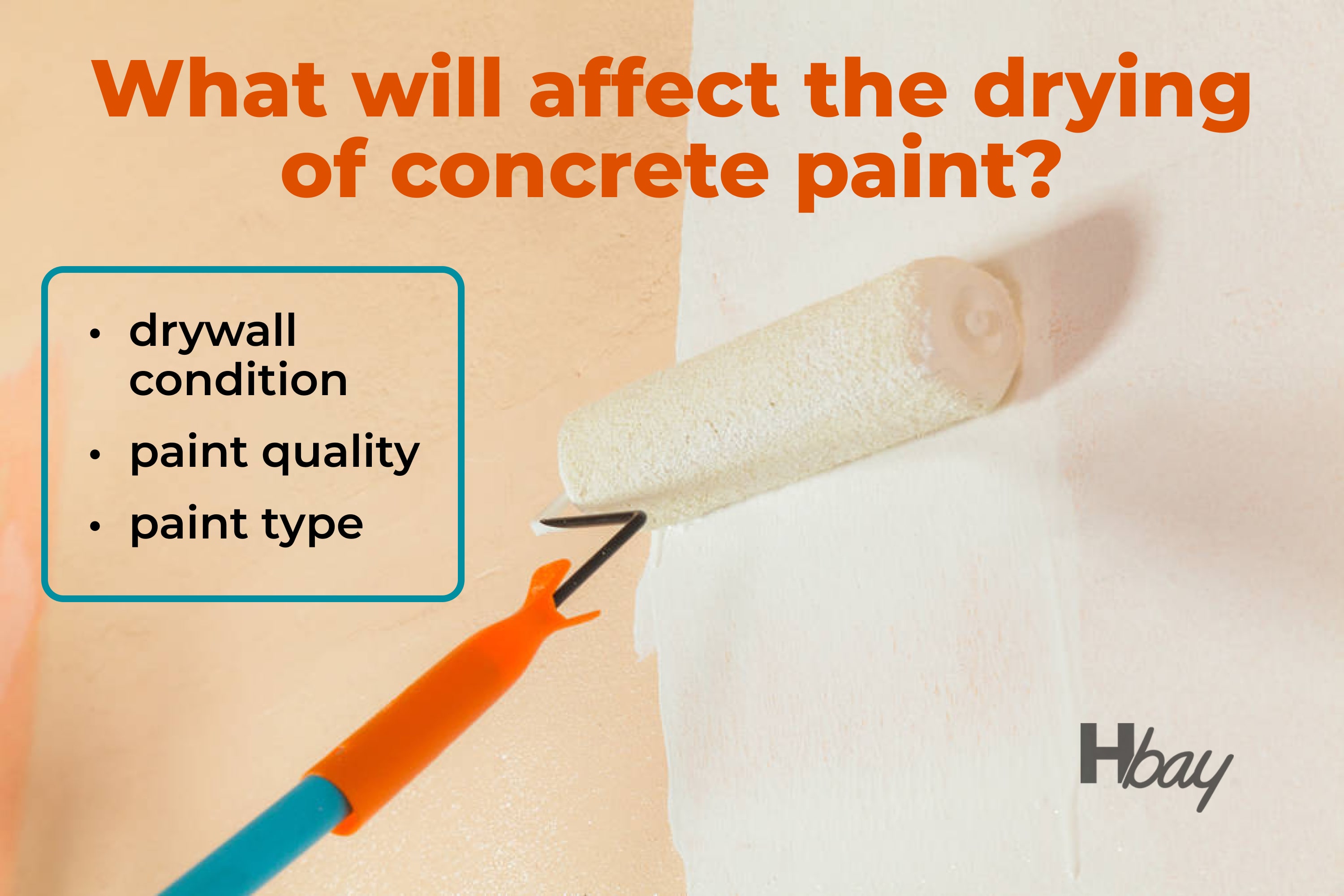 What will affect the drying of concrete paint