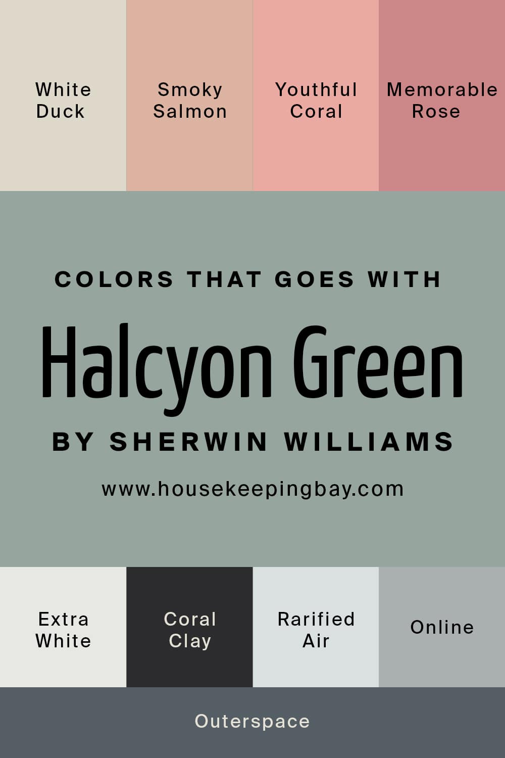 Colors that goes with Halcyon Green by Sherwin Williams