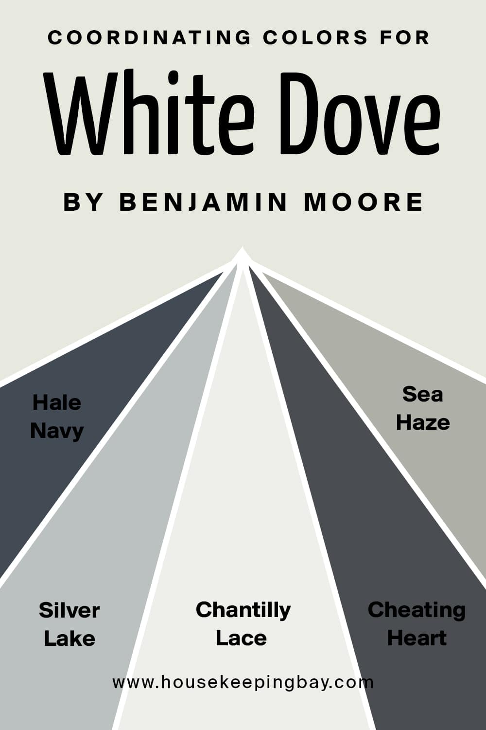 Coordinating Colors for White Dove by Benjamin Moore