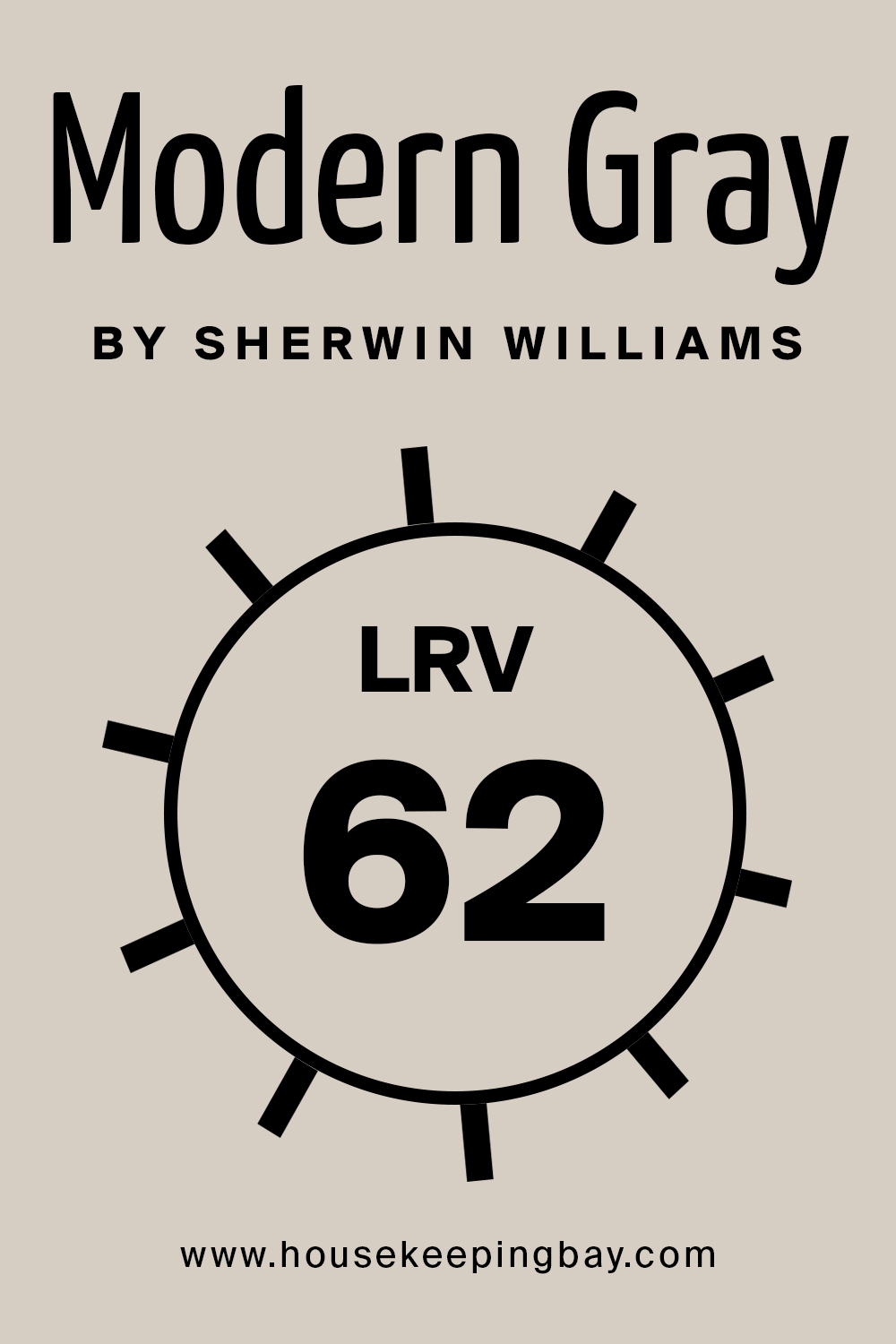 Modern Gray by Sherwin Williams. LRV – 62