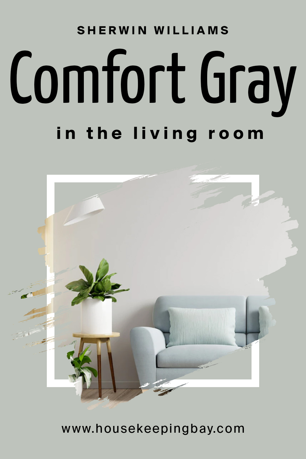Sherwin Williams. Comfort Gray In the Living Room
