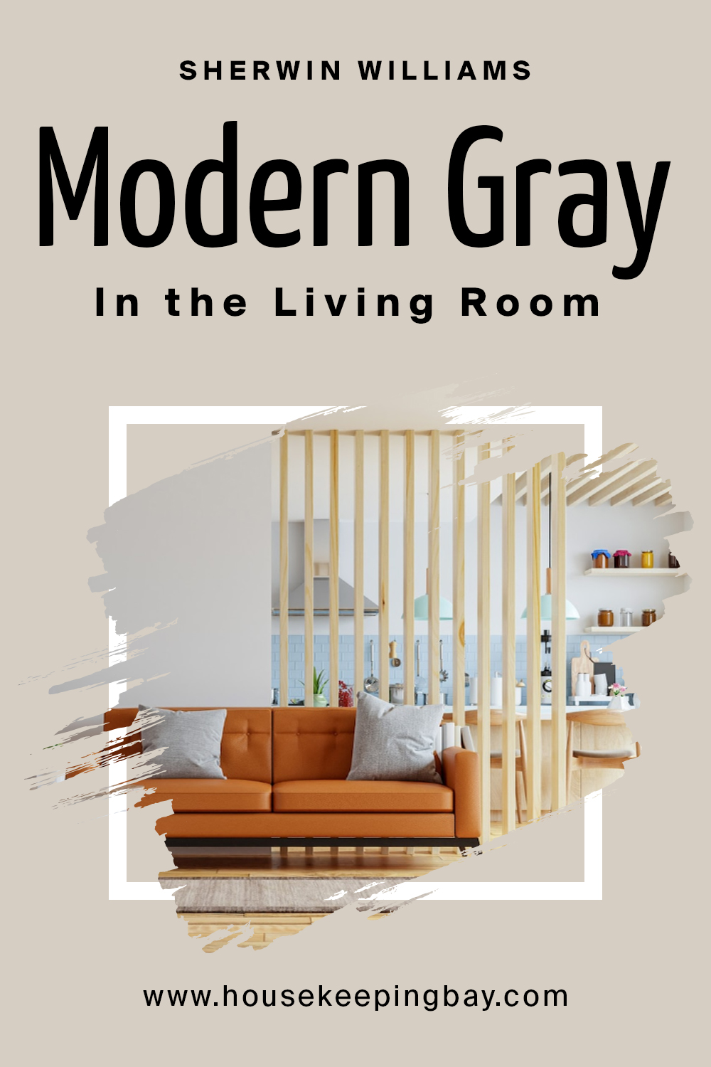 Sherwin Williams. Modern Gray In the Living Room