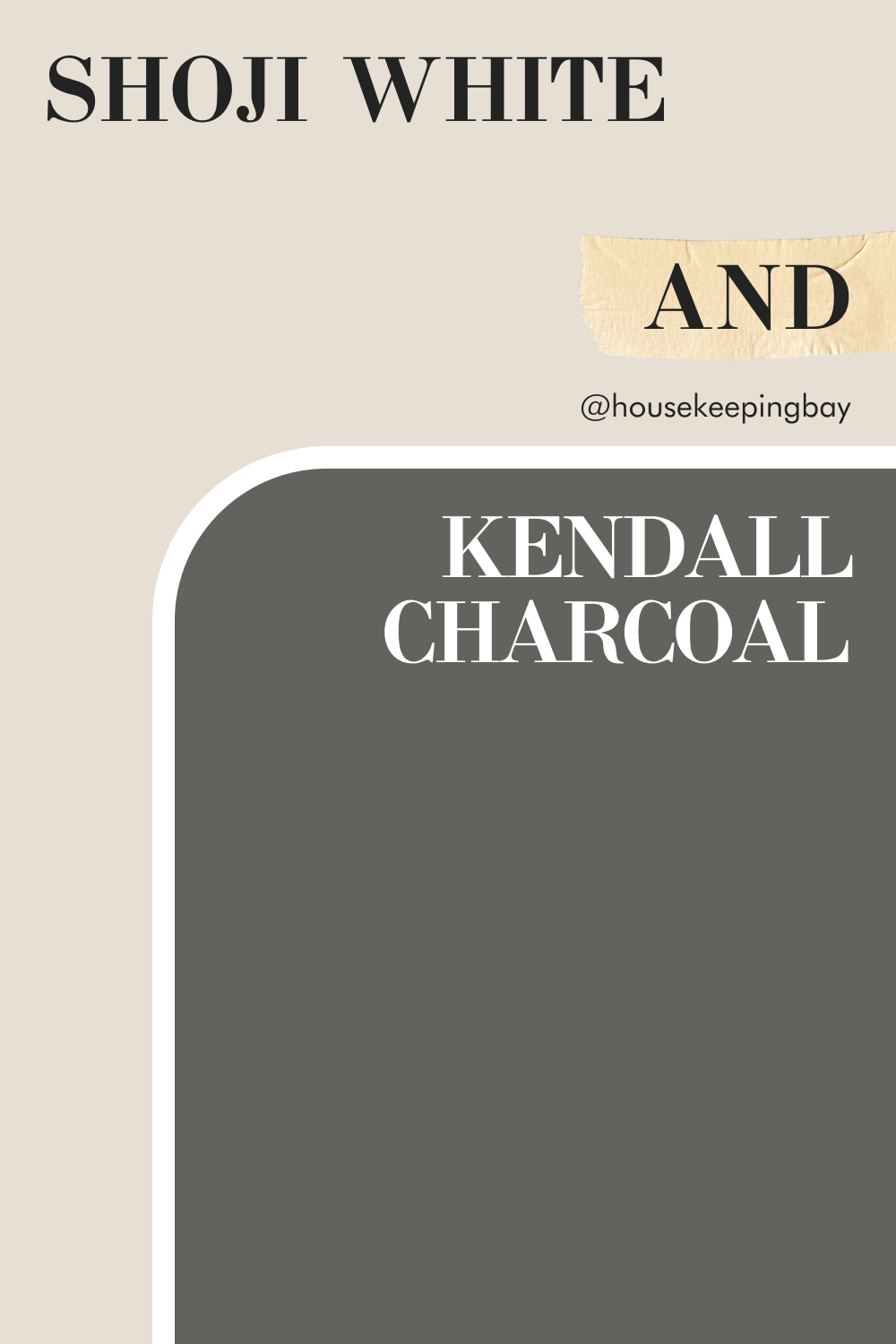 Shoji White SW 7042 and Kendall Charcoal HC-166