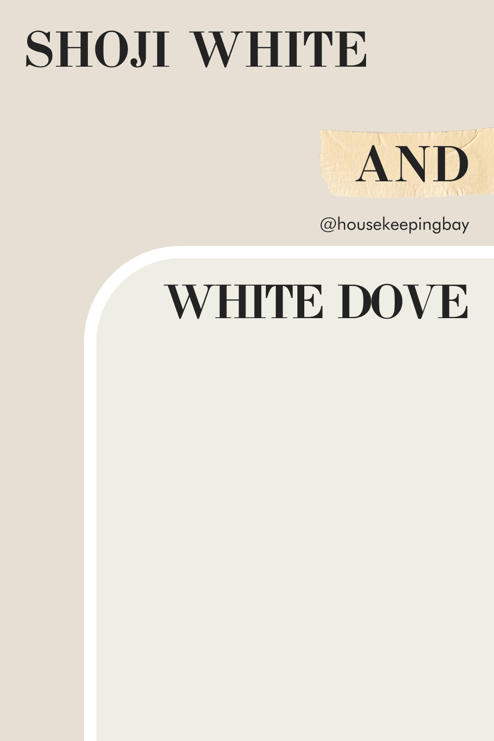 Shoji White SW 7042 and White Dove OC-17