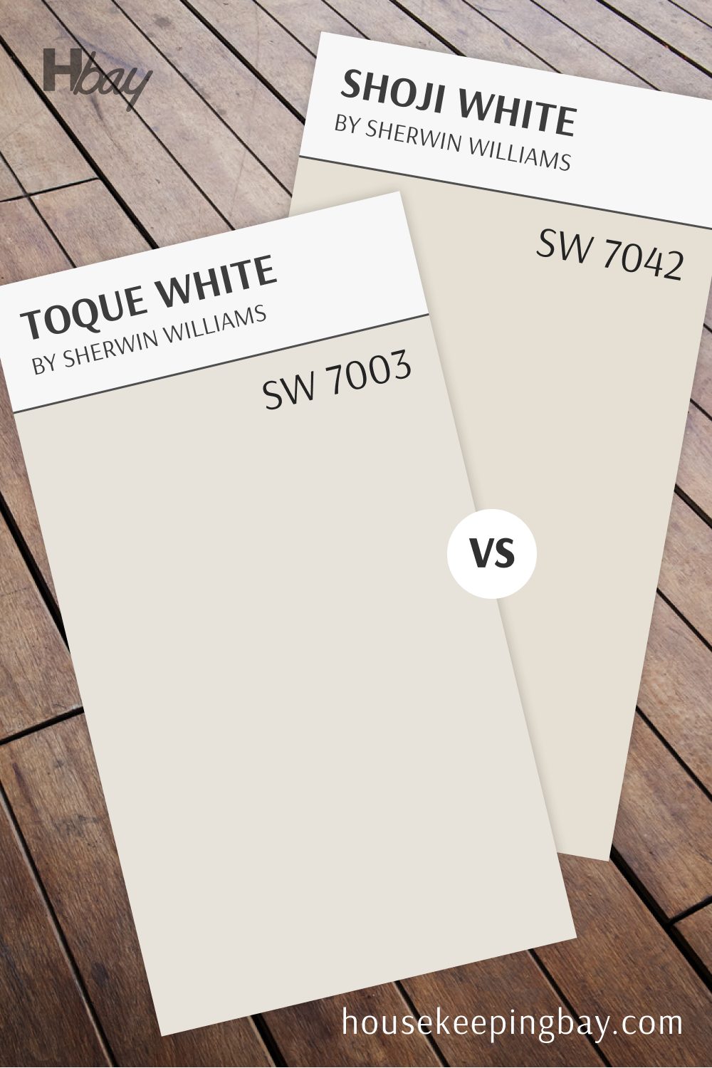 Shoji White (SW 7042) vs Toque White (SW 7003)