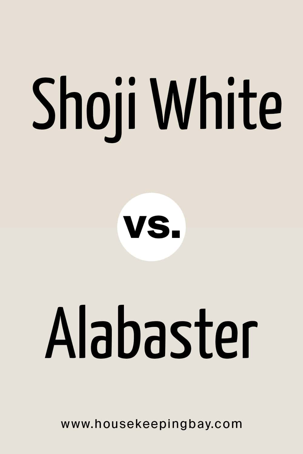Shoji White vs Alabaster