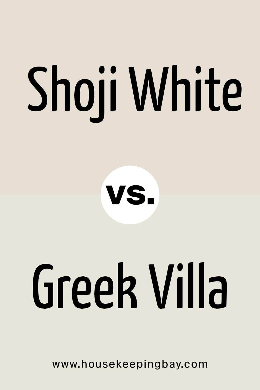 Shoji White vs Greek Villa