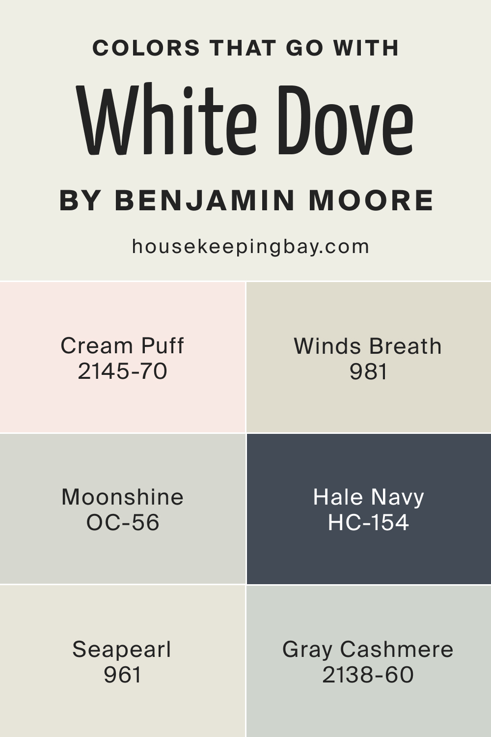 colors that go with white dove