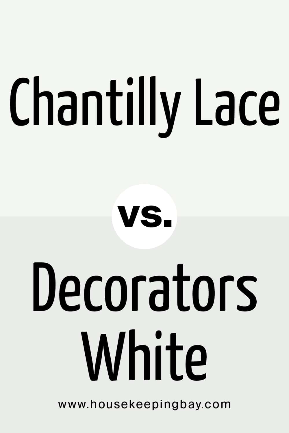 Chantilly Lace VS Decorators White