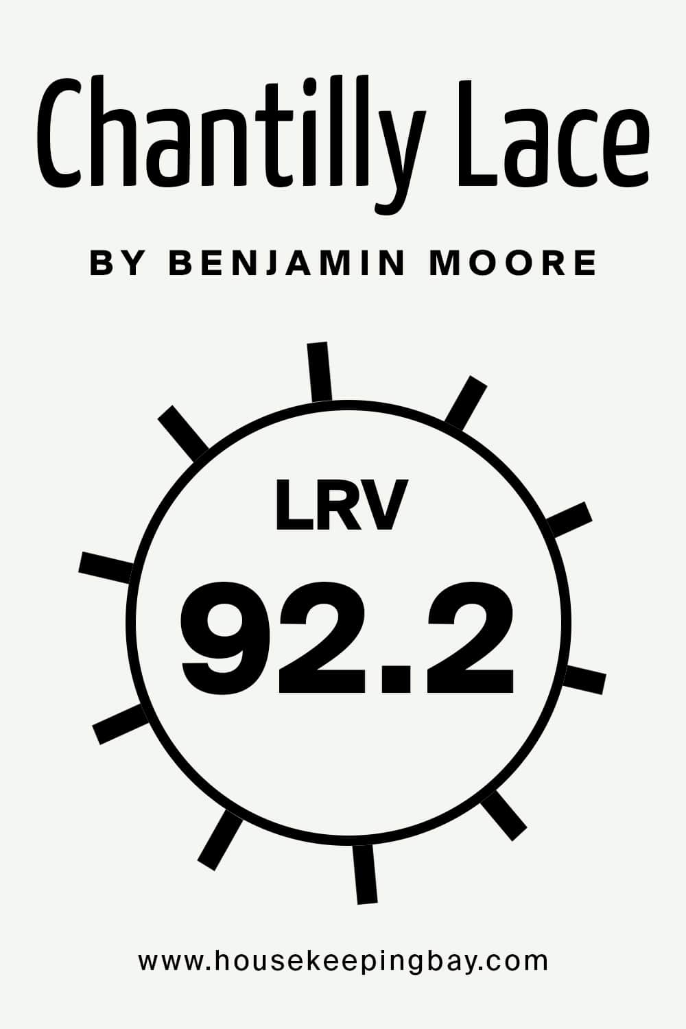 Chantilly Lace by Benjamin Moore. LRV – 92.2