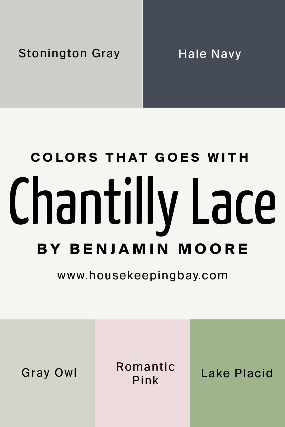 Colors that goes with Chantilly Lace by Benjamin Moore