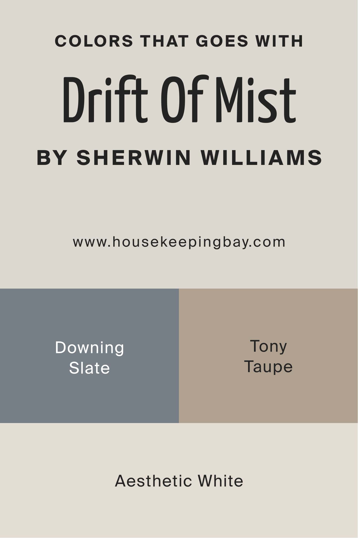 Colors that goes with Drift Of Mist by Sherwin Williams