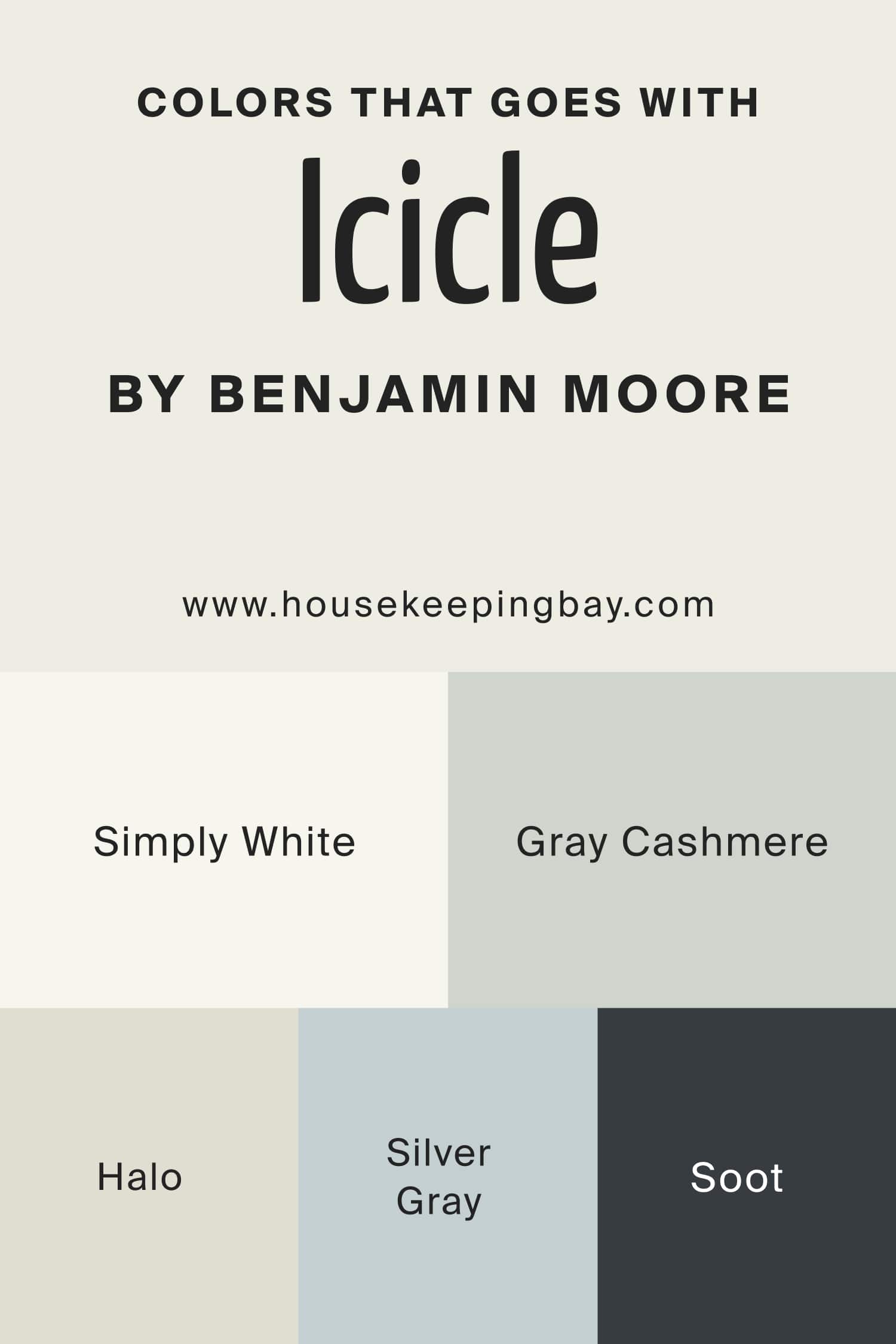 Colors that goes with Icicle 2142 70 by Benjamin Moore